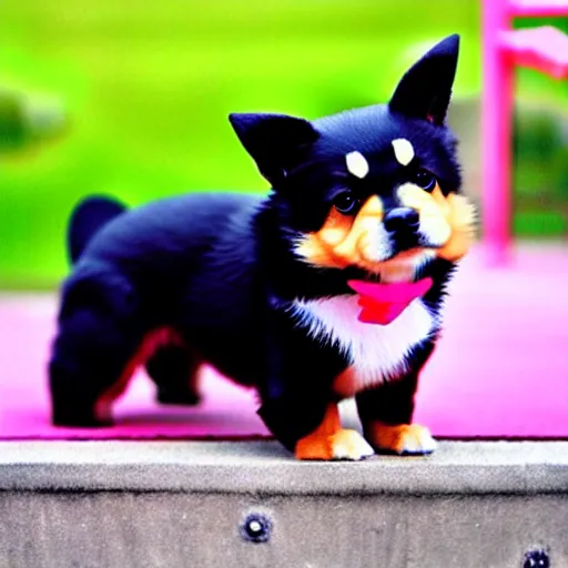 Image similar to Kawaii anime cute dog