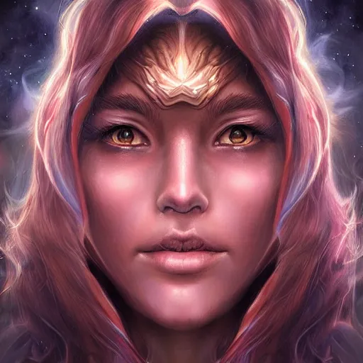 Image similar to beautiful realistic portrait of astral portal by artgerm