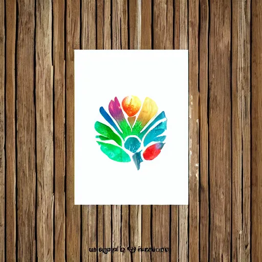 Image similar to watercolor nature logo on white background