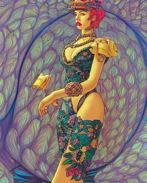 Image similar to homer simpson, beautiful shadowing, 3 d shadowing, reflective surfaces, 8 k, beautifully detailed pencil illustration, intricate, epic composition, masterpiece, bold complimentary colors. stunning masterfully illustrated by artgerm, range murata, alphonse mucha