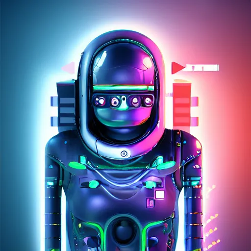 Prompt: a robot coding, photorealistic, cyberpunk style