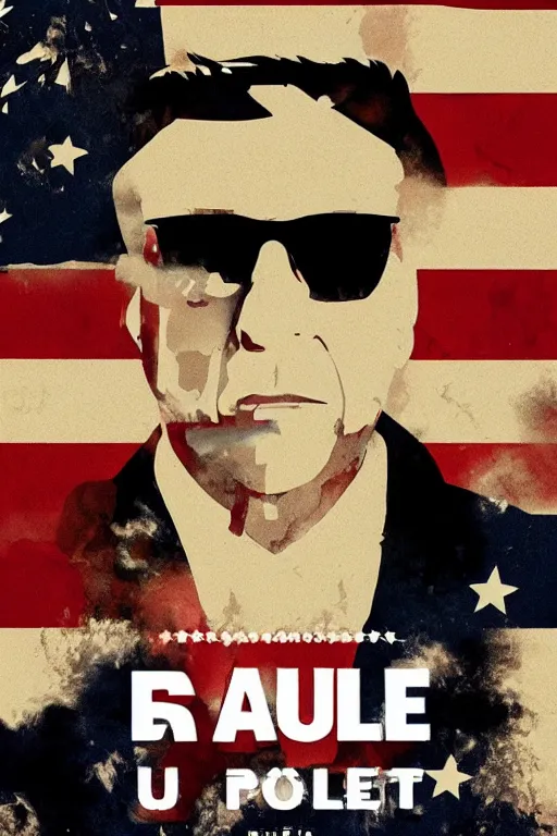 Prompt: minimal movie poster, paul giamatti is united states president joe biden, solid colors, cinematic, fanart, trending on artstation