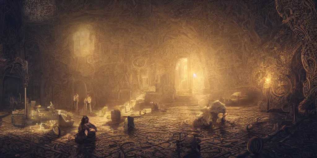 Prompt: this is no time to engage in the luxury of cooling off or to take the tranquilizing drug of gradualism. ultrafine highly detailed colorful illustration, intricate linework, sharp focus, octopath traveler, final fantasy, unreal engine highly rendered, global illumination, radiant light, intricate environment