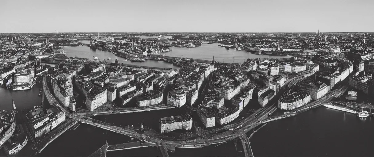 Image similar to Professional photo of Stockholm from the year 3000, Arriflex ii, 35mm lens, award-winning, city, traffic