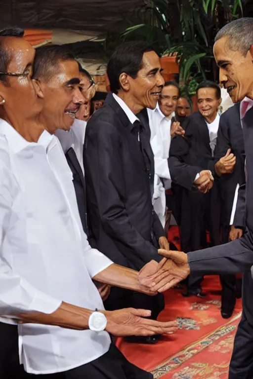 Image similar to jokowi im bathub with obama