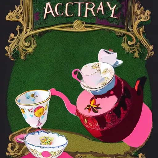 Image similar to imaginary cup of tea alice in wonderland