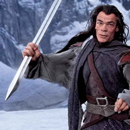 Image similar to jean - claude van damme in lord of the rings