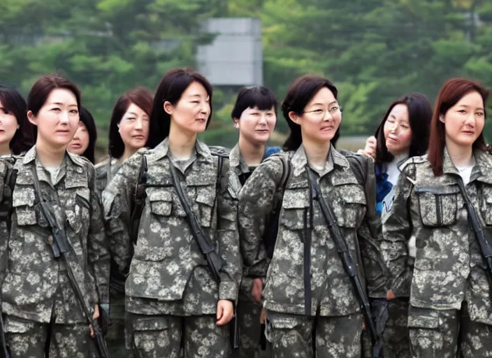 south korean women army