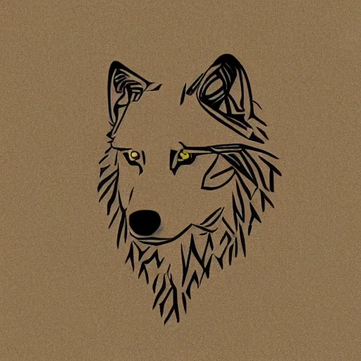 Image similar to laser cut animal vector image of a wolf wildlife stencils - forest landscape