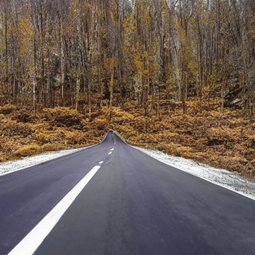 Image similar to topdown fotage of an old abandoned road