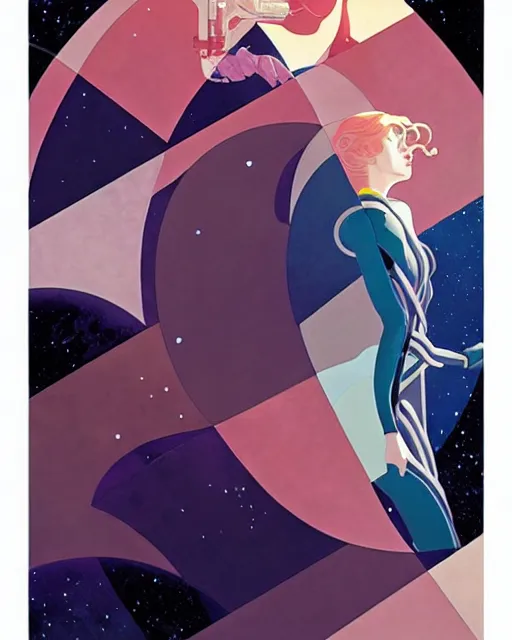 Image similar to joshua middleton comic cover art, space castle, science fiction