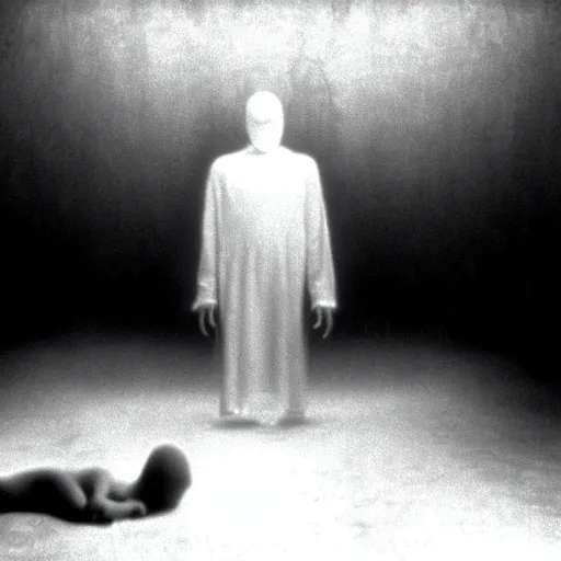 Image similar to depiction of the feeling of hopelessness, worthlessness, loneliness, of a ghost, sad, frightening, depressing, miserable, stunning, intelligent, stark, vivid, ambient occlusion, universal shadowing, 3 5 mm, ( 1 9 2 1 ) scary horror film still, extremely atmospheric lighting.