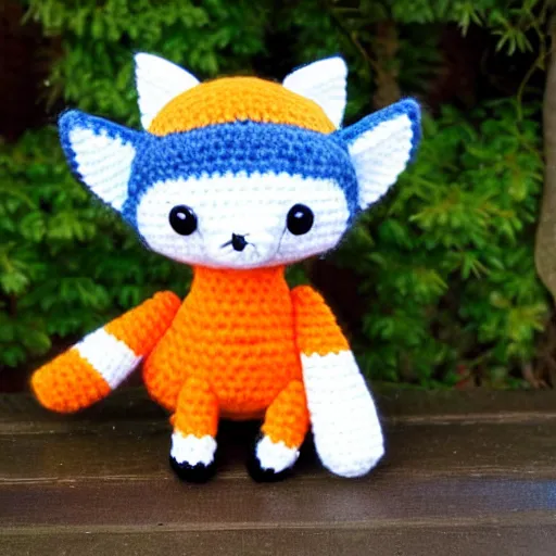 Prompt: cute fox Amigurumi