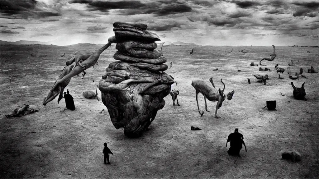 Image similar to surrealism photography by Sebastião Salgado and Sarolta Bán