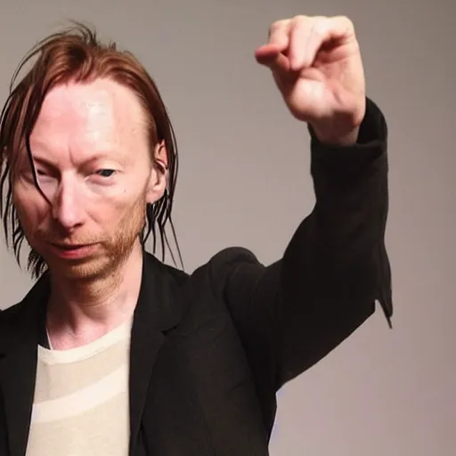 Prompt: Thom Radiohead frontman Yorke, singer songwriter