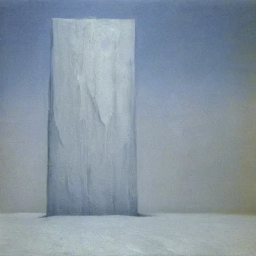 Prompt: the abstract painting'arctic monolith ', by caspar david friedrich!!!, by rothko!!!