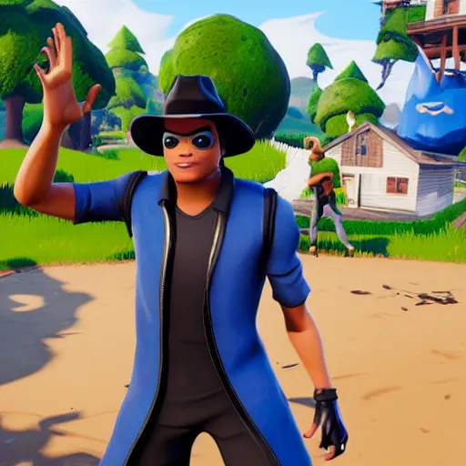 Image similar to Michael Jackson in Fortnite