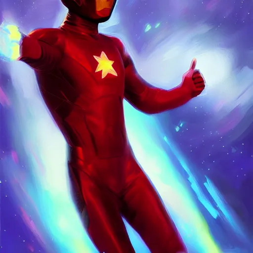 Prompt: star boy, superhero, oil painting, ultradetailed, artstation