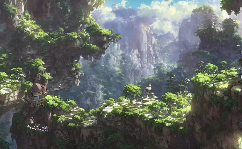 Prompt: made in abyss beautiful scenery, ultra detailed, 4k