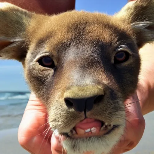 Prompt: one quiet day I was at the beach and an animal came flying towards me, I got scared and tried to push the animal away, but it kept attacking me, until I tripped and fell, hurting my hand.