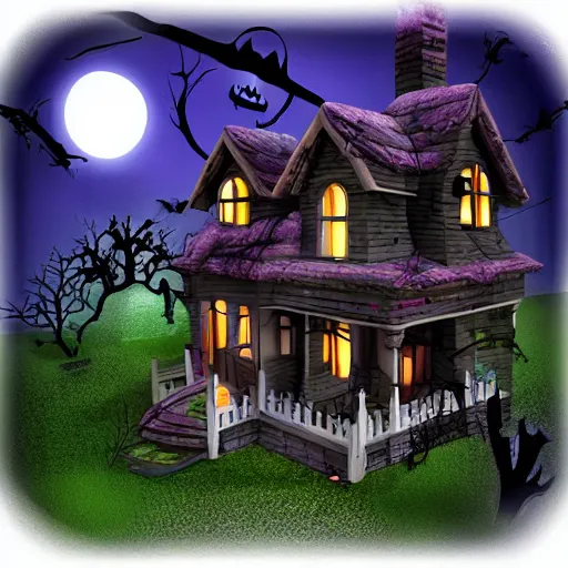 Image similar to create spooky house