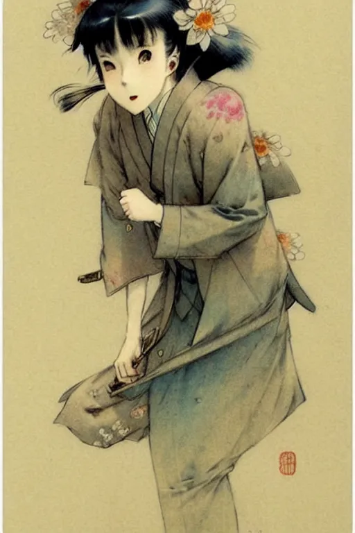 Image similar to (((((1950s japanese city . muted colors.))))) by Jean-Baptiste Monge !!!!!!!!!!!!!!!!!!!!!!!!!!!