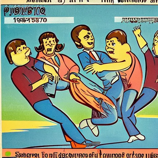 Prompt: a 1 9 7 0 s soviet cartoon about asbestos and fibreglass