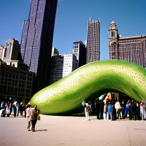 Prompt: award - winning photos of the chicago bean as a lima bean, incredibly detailed, kodak film, 5 0 mm