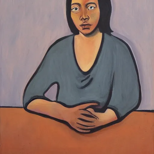 Prompt: a painting in the style of philip alice neel.