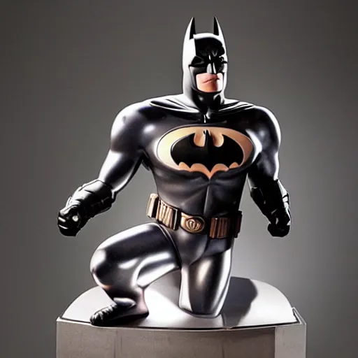 Image similar to an sculpture by Jeff Koons about Batman