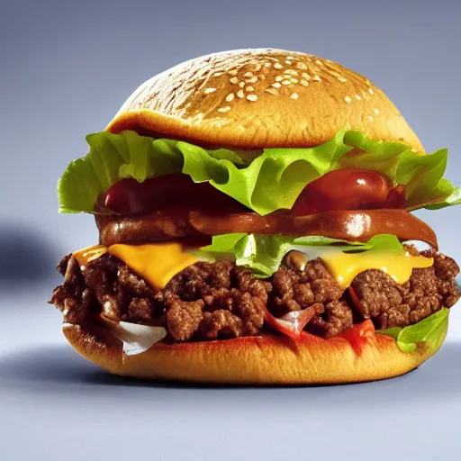 Image similar to taco bell hamburger