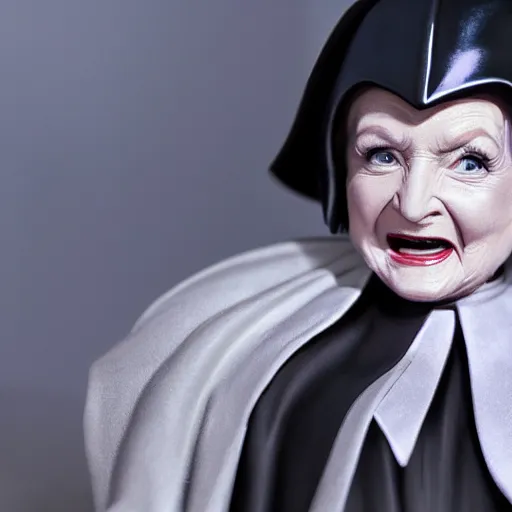 Image similar to betty white in'star wars'as a sith lord, full body, cinematic scene, cinematic lighting, 1 4 mm