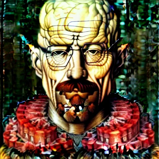 Image similar to giuseppe arcimboldo, walter white