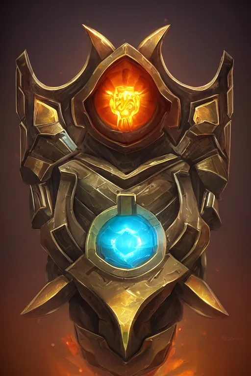 Image similar to shield fantasy epic legends game icon stylized digital illustration radiating a glowing aura global illumination ray tracing hdr fanart arstation by ian pesty and katarzyna da „ bek - chmiel