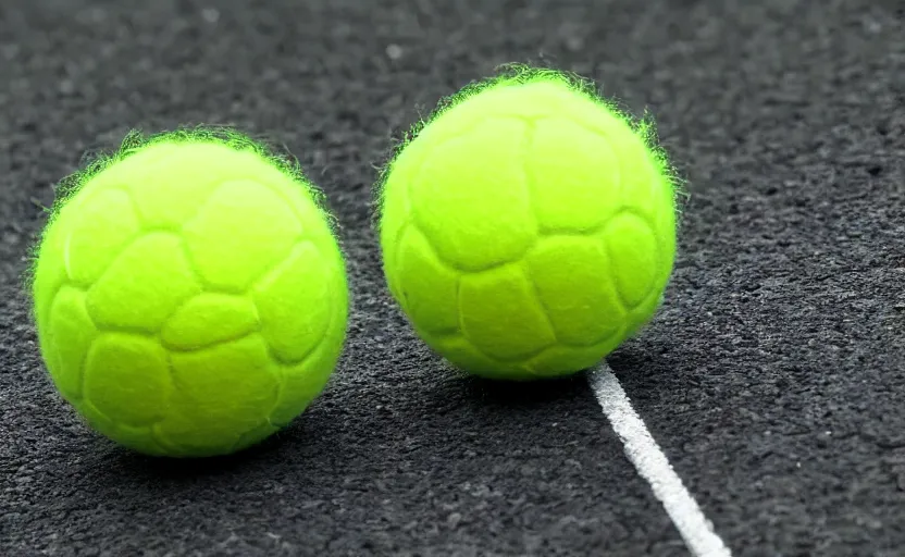 Image similar to tennis ball monsters, highly detailed, extremely high quality, hd, 4 k, 8 k, professional photographer, 4 0 mp, lifelike, top - rated, award winning, cinematic, realistic, detailed lighting, detailed shadows, sharp, no blur, edited, corrected, trending