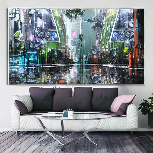 Image similar to futuristic city realistic grafitti utopia photorealism rain reflection jungle drones android,8k