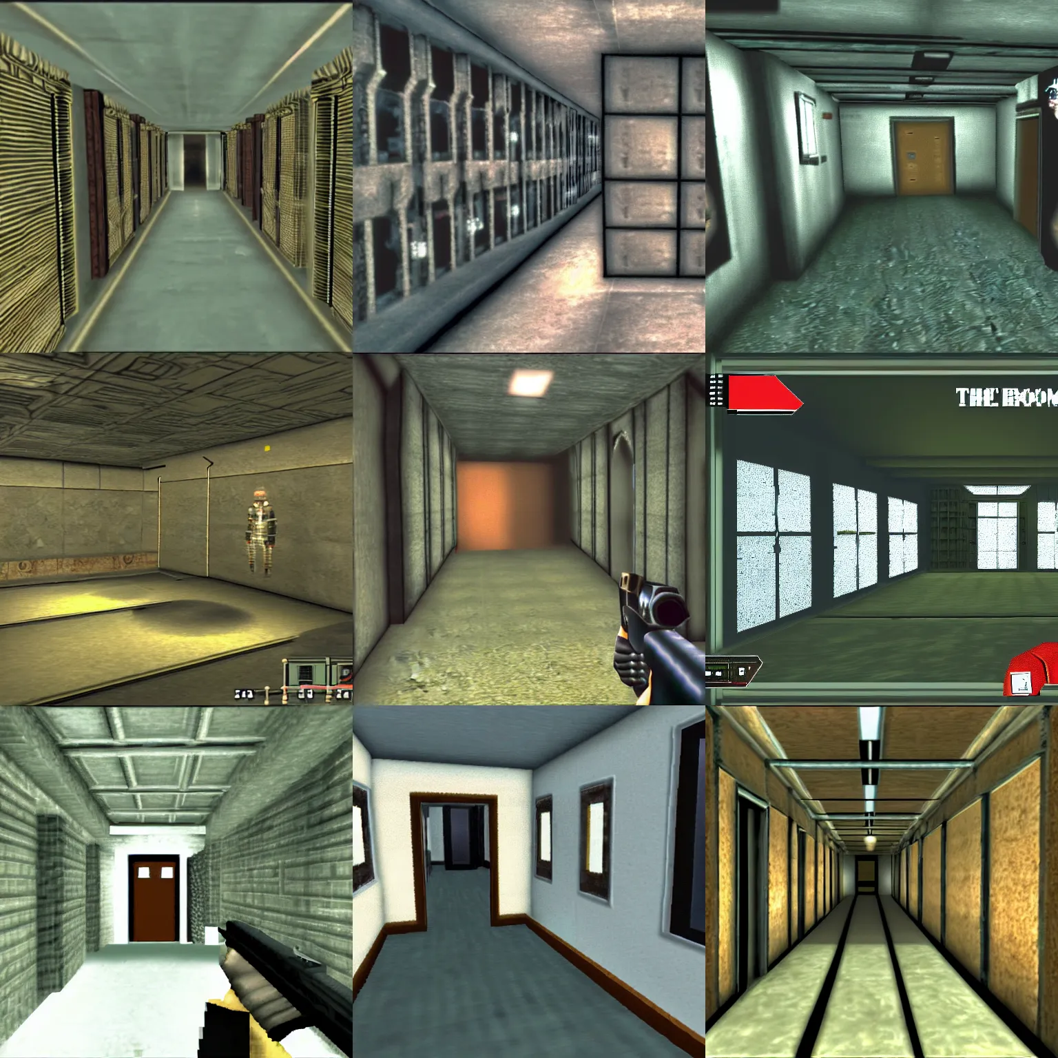 Prompt: the backrooms, Goldeneye 64 gameplay