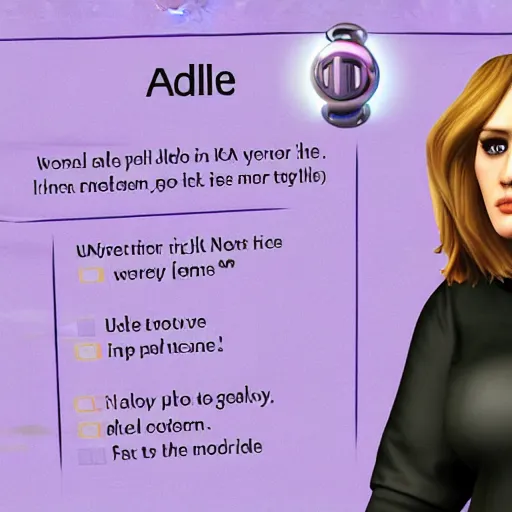Image similar to an in-game screenshot of Adele as a character player model in Garry’s Mod