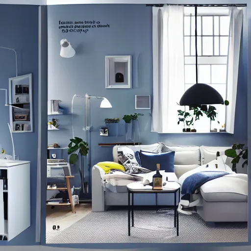 Prompt: ikea catalogue interior design photography real no artifacts