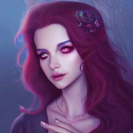 Prompt: a portrait of a beautiful wiccan, art by lois van baarle and loish and ross tran and rossdraws and sam yang and samdoesarts and artgerm, digital art, highly detailed, intricate, sharp focus, Trending on Artstation HQ, deviantart, unreal engine 5, 4K UHD image