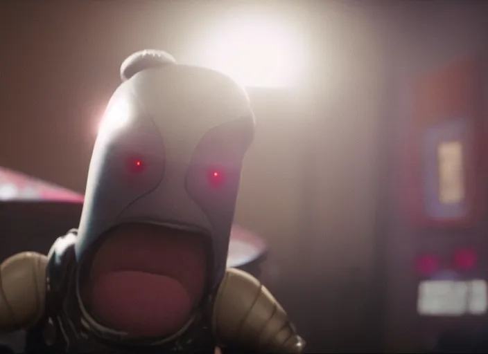 Image similar to film still of nibbler in the new scifi movie, 4 k