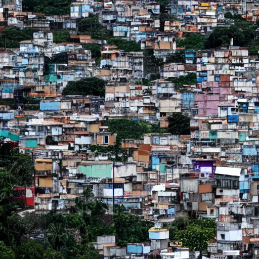 Image similar to the White House surrounded by favelas