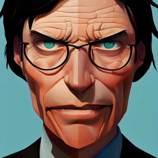 Image similar to face icon stylized minimalist steven king, loftis, cory behance hd by jesper ejsing, by rhads, makoto shinkai and lois van baarle, ilya kuvshinov, rossdraws global illumination