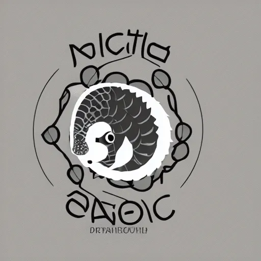 Prompt: a cute vector logo of a pangolin, hd, simplistic, white background