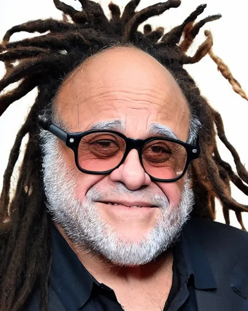 Prompt: danny devito with dreadlocks and a full length beard