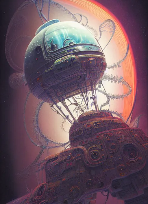 Image similar to design only! 2 0 5 0 s retro future art 1 9 7 0 s science fiction borders lines decorations space machine, mech, robot. muted colors. by jean - baptiste monge, ralph mcquarrie, marc simonetti, 1 6 6 7. mandelbulb 3 d, fractal flame, jelly fish, coral, cinematic lightning