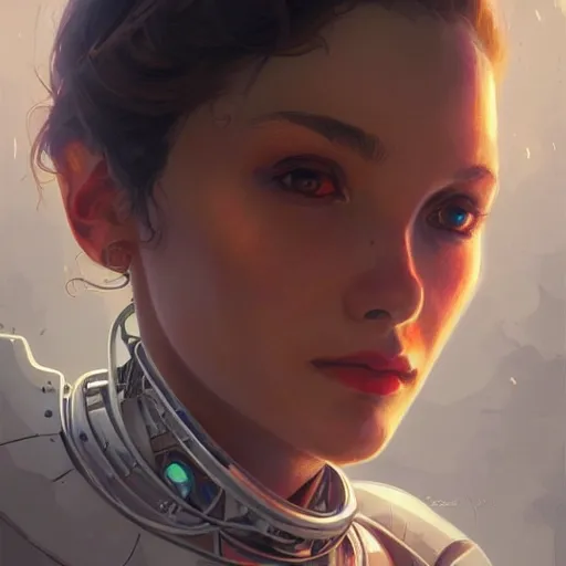 Image similar to a portrait of Robot painting, highly detailed, digital painting, artstation, concept art, sharp focus, illustration, art by artgerm and greg rutkowski and alphonse mucha