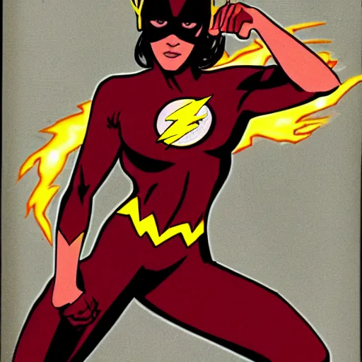 Prompt: female, the flash