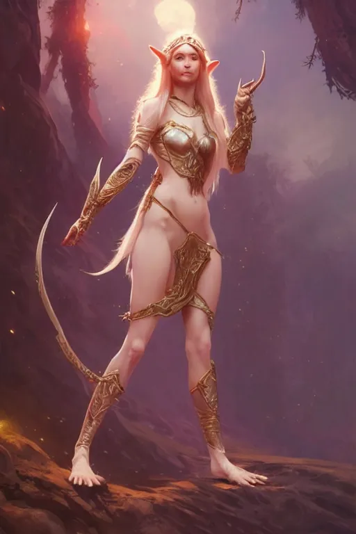 Image similar to beautiful elven princess, accurate anatomy, only two hands, highly detailed, digital painting, artstation, concept art, smooth, sharp focus, illustration, oil painting, 8K, art by ross tran and greg rutkowski and alphonse Mucha