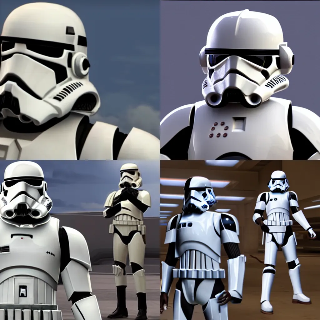Prompt: Obama in a clone trooper suit, 4k, unreal engine